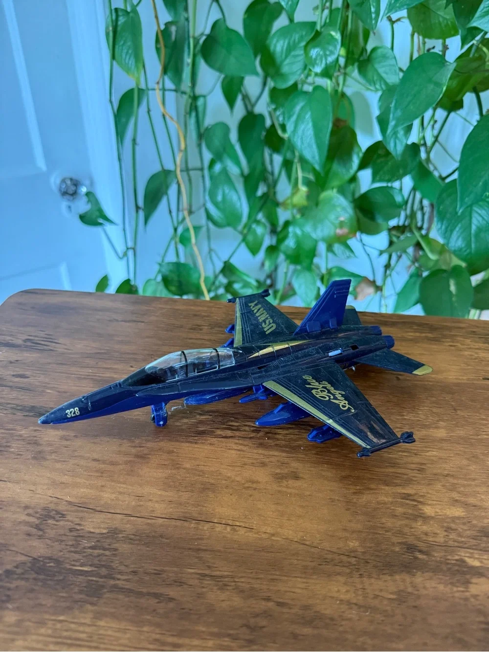 Blue Military Jet Toy Plane for Kids - USN Styled